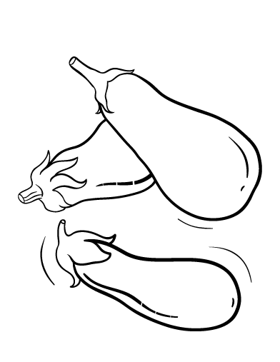 392x507 Eggplant Clipart Coloring Page, Picture