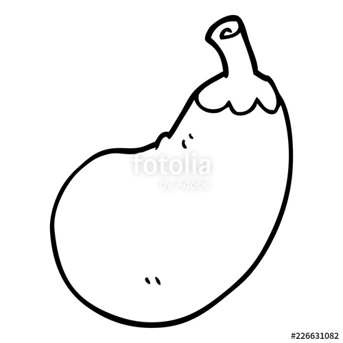 500x500 Line Drawing Cartoon Eggplant Stock Image And Royalty Free Vector
