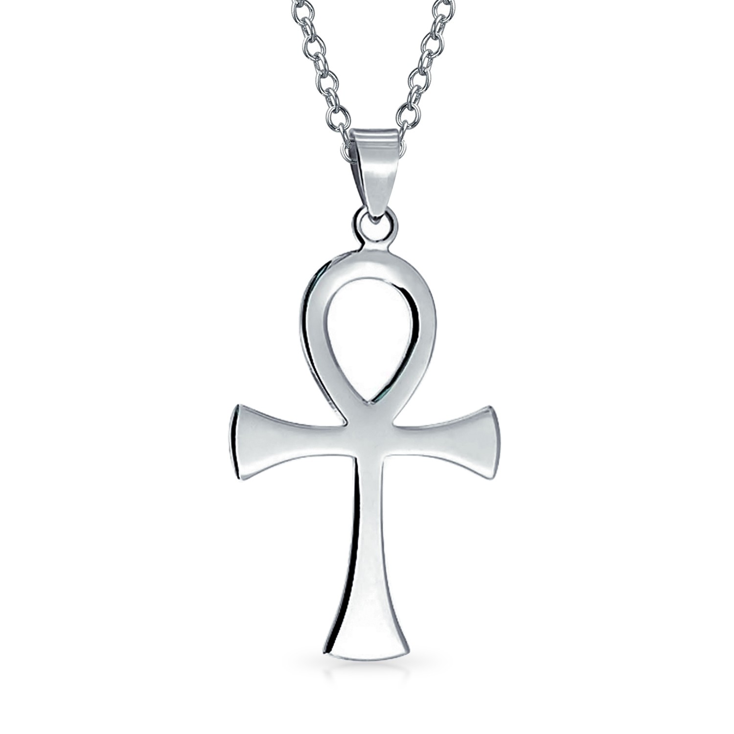 1500x1500 Polished Ankh Egyptian Flat Cross Large Pendant For Men High