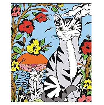 354x355 Colorvelvet X Cm Egyptian Cat Drawing Colouring System