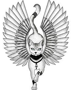 236x294 Egyptian Cats Tattoos Sketch Ideas And Designs