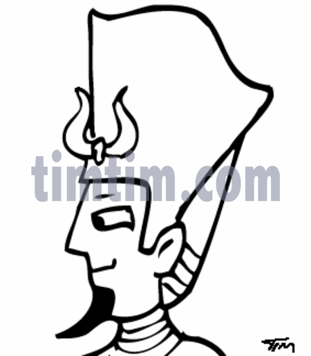 450x515 Free Drawing Of An Egyptian Pharoh Bw From The Category History