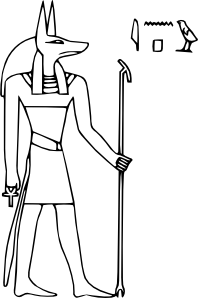 198x298 Pharoa God Anubis Clip Art