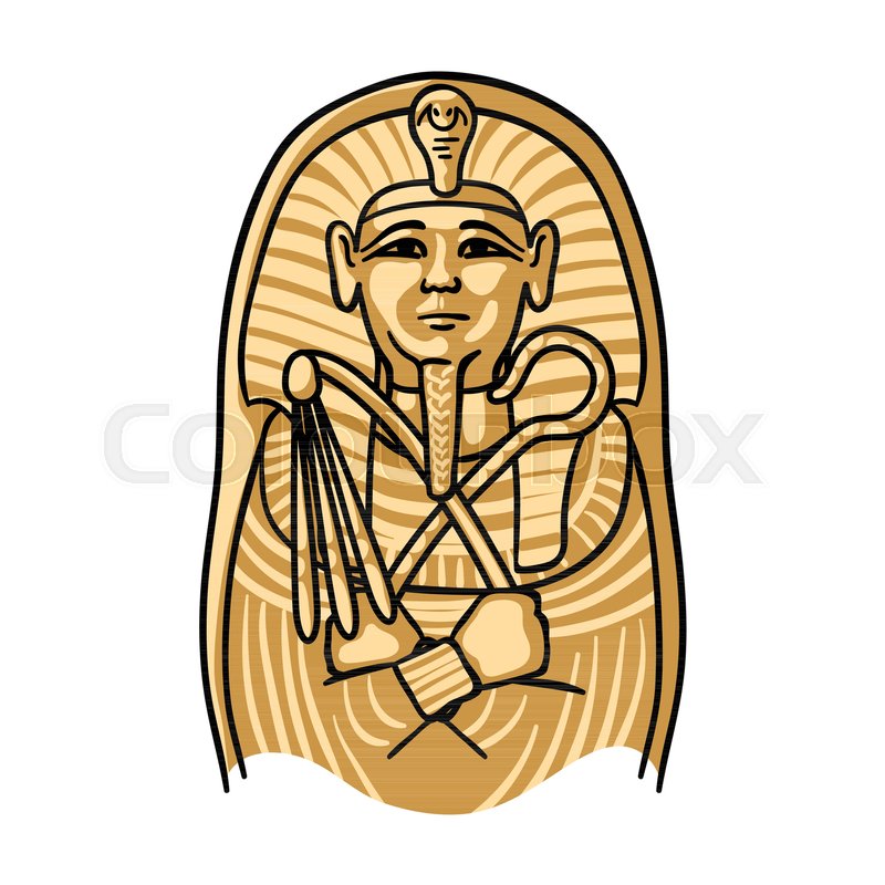 800x800 egyptian pharaoh sarcophagus icon in stock vector colourbox