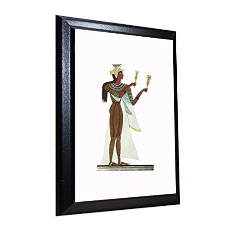 450x450 Egyptian Person Holding Two Cups Wall Plaque Sign In X