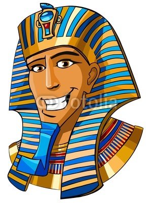 300x400 egyptian pharaoh cartoon illustration