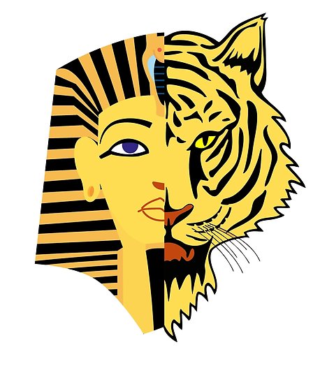 458x550 Egyptian Pharaoh And Tiger T Shirt Ancient Egypt Posters