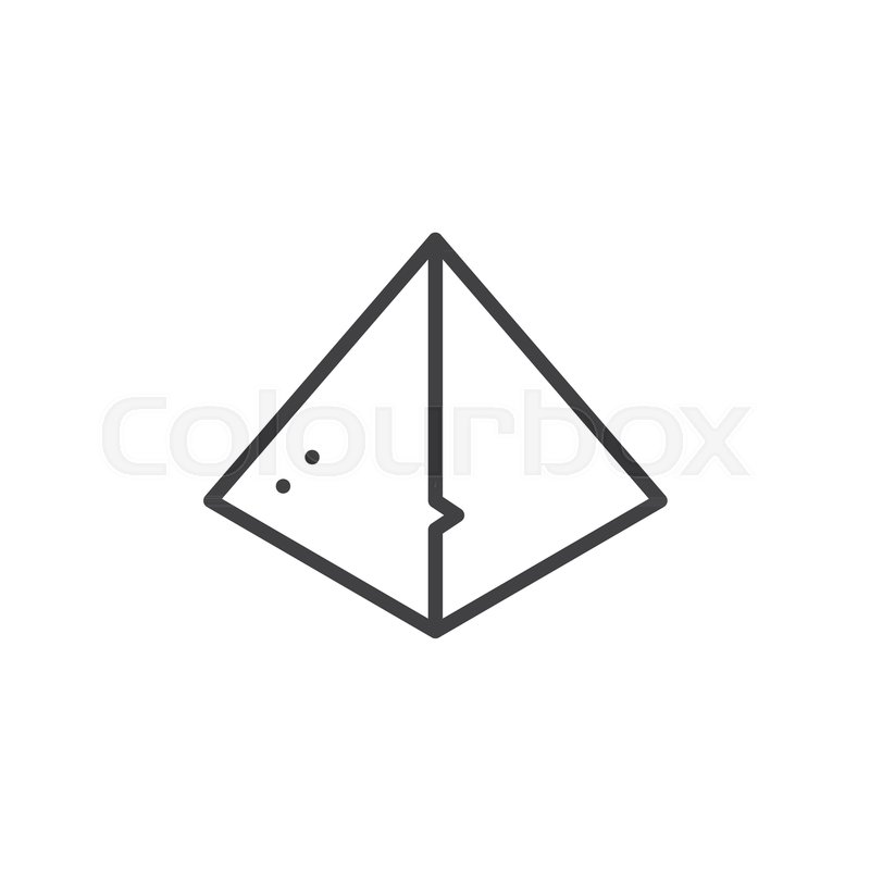800x800 Egyptian Pyramid Outline Icon Linear Stock Vector Colourbox