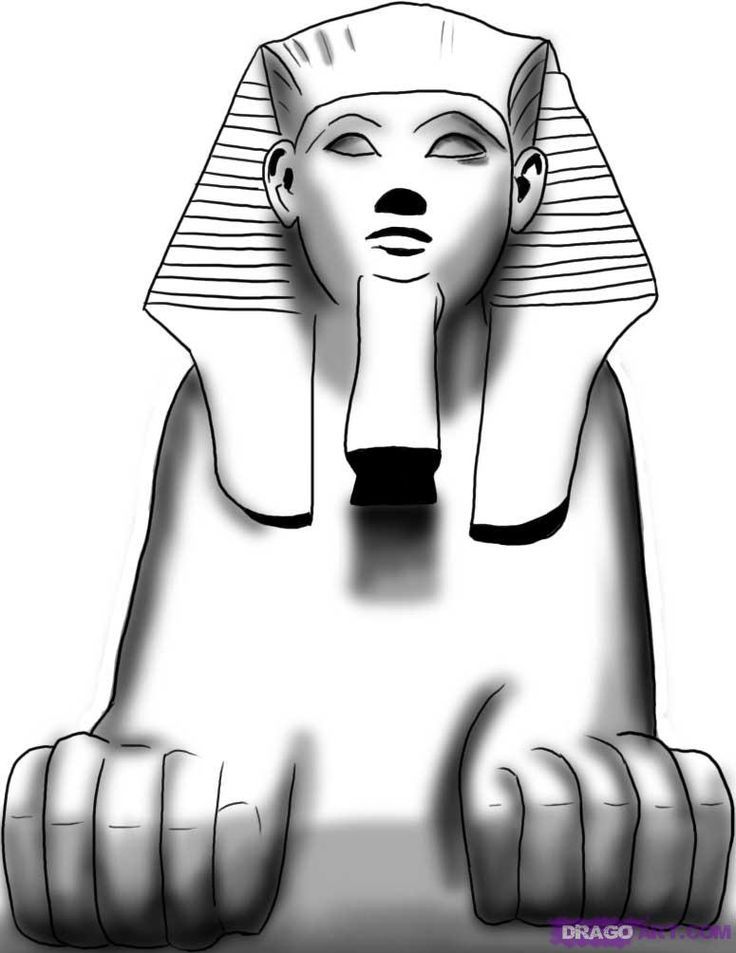 736x953 ancient egyptian pyramids and sphinx drawing