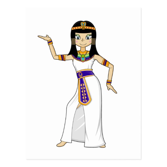 540x540 Egyptian Queen Cleopatra Dancing Postcard