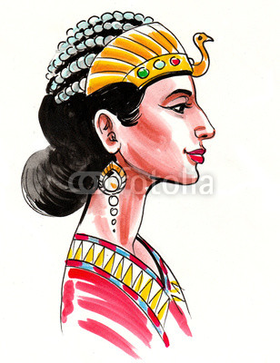308x400 Egyptian Queen Ink And Watercolor Illustration Buy Photos Ap