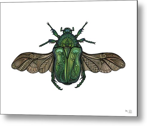 493x422 Egyptian Scarab Metal Print