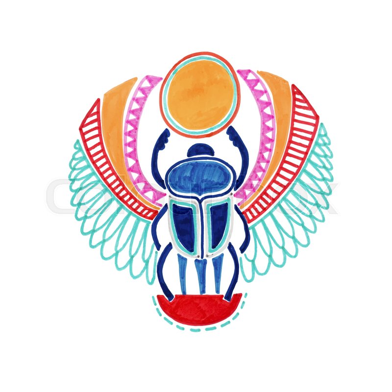 800x800 Sketch Marker Drawing Of Egyptian Stock Vector Colourbox