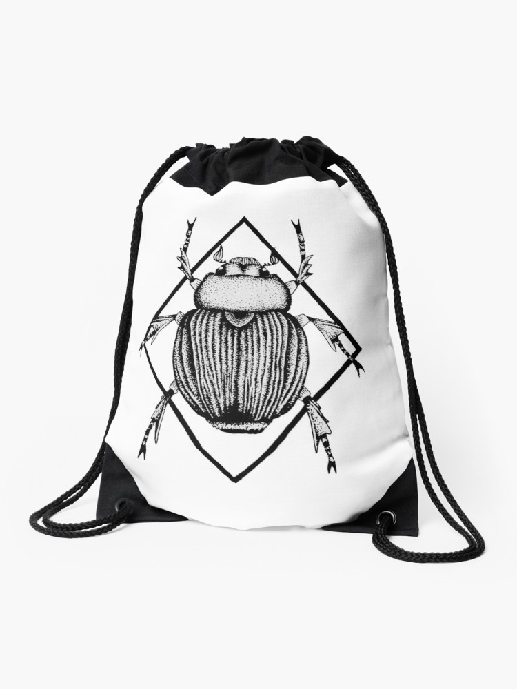 750x1000 Egyptian Scarab Drawstring Bag