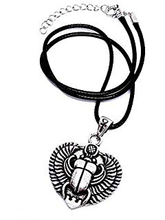 240x320 pewter egyptian scarab beetle pendant necklace