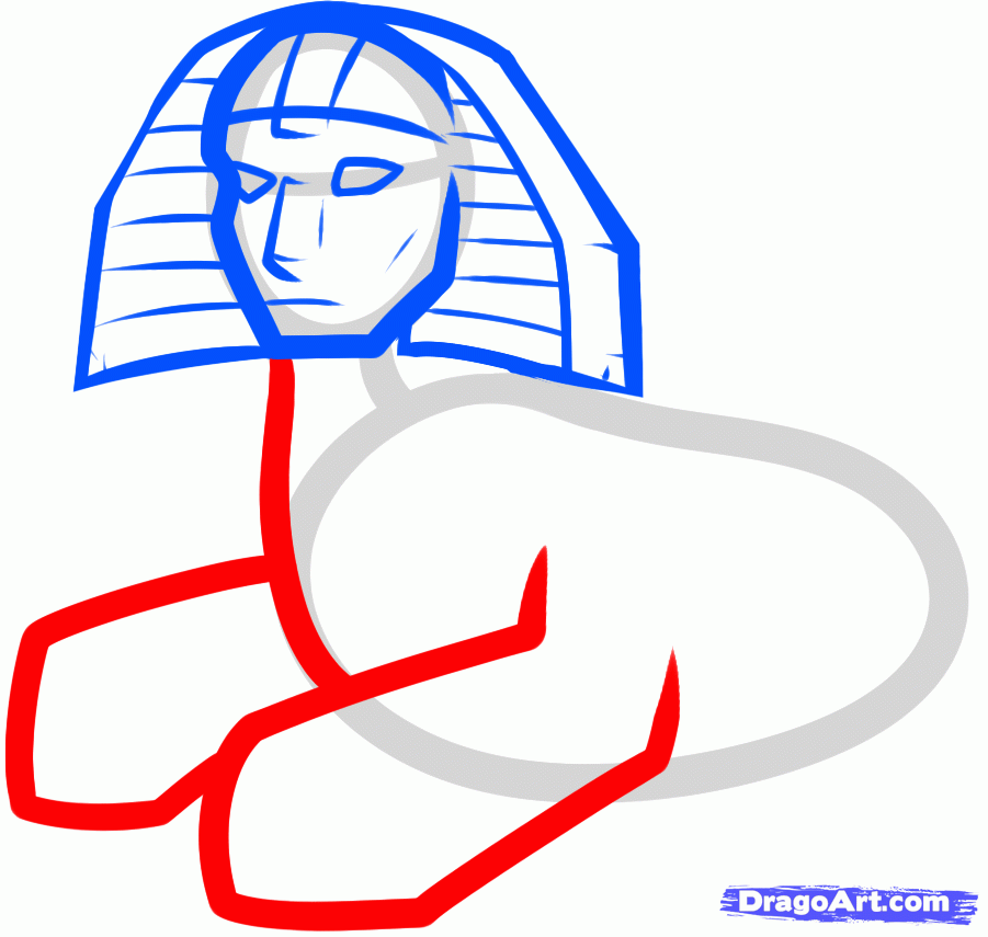 901x855 How To Draw A Sphinx For Kids, Step
