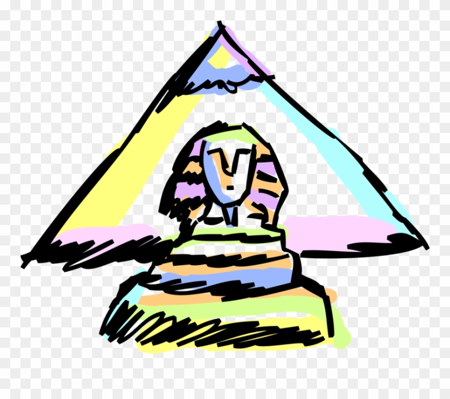 880x780 Vector Illustration Of Ancient Egyptian Great Sphinx Clipart