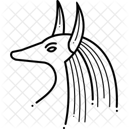 256x256 Egyptian God Icon Of Line Style