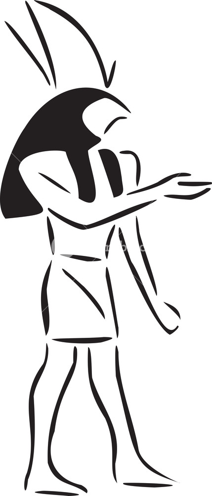 429x1000 Illustration Of Ancient Egyptian God Royalty Free Stock Image