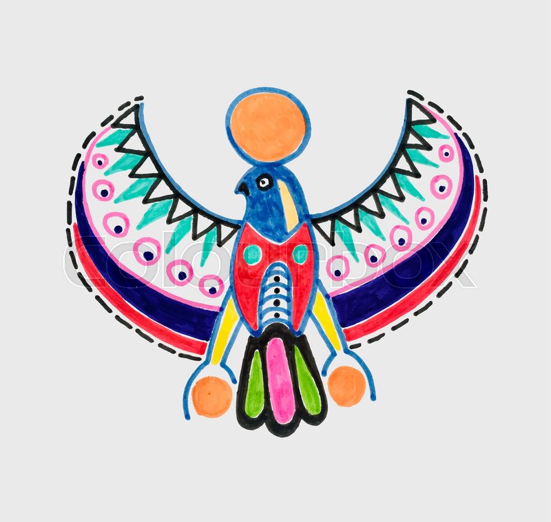 800x758 Marker Sketch Drawing Ancient Egyptian Stock Vector Colourbox