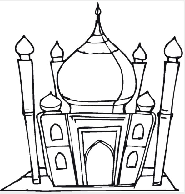 592x620 happy eid mubarak colouring pages for kids