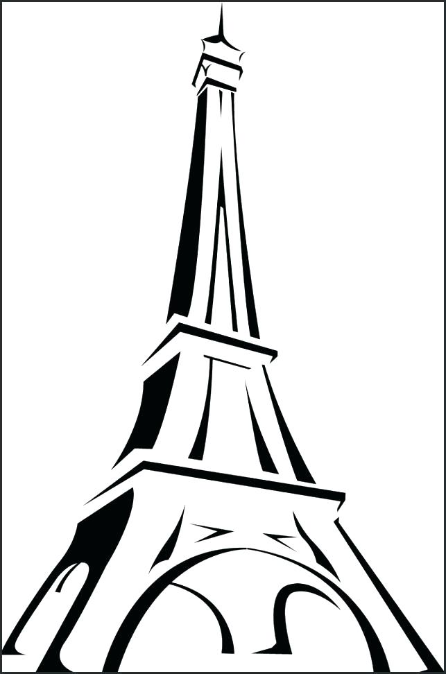 643x972 Eiffel Tower Coloring Pages Tower Coloring Sheets Black And White