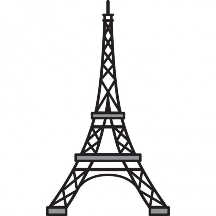 Eiffel Tower Black And White Drawing | Free download on ClipArtMag