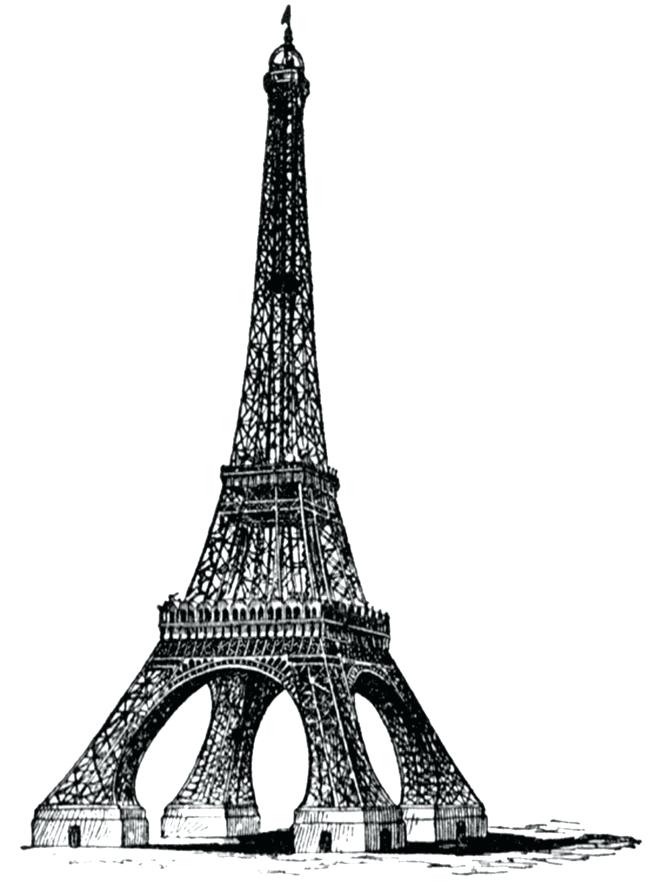 650x887 Eiffel Tower Drawings Free Tower Scenic Spot Cartoon Hand Drawing