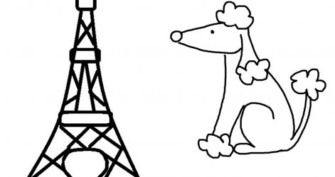 471x250 Eiffel Tower Simple Drawing Pencil Animated With Background
