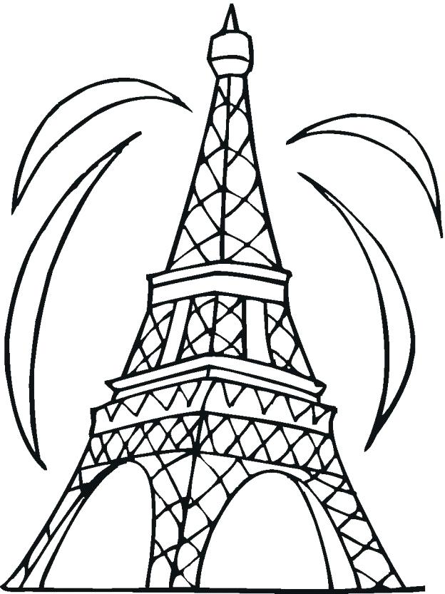 624x833 Printable Picture Of Eiffel Tower Print Adult Buildings And Tower