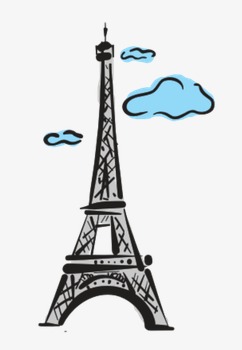 242x350 Cartoon Eiffel Tower, Cartoon Clipart, Cartoon, Hand Painted Png