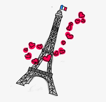 365x350 Cartoon Eiffel Tower, Cartoon Clipart, Cartoon, Love Png Image