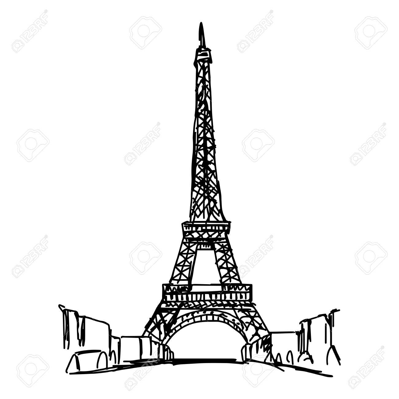 1300x1300 Eiffel Tower Vector Free Download Clip Art