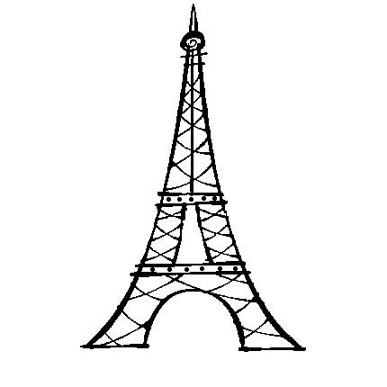 430x430 Collection Of Free Eiffel Clipart Outline Amusement Clipart