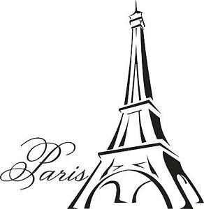 292x300 Eiffel Tower Mural Vinyl Wall Decal Ebay