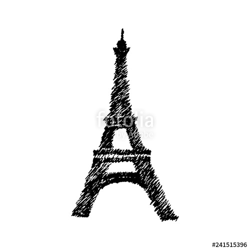 500x500 vector hand drawn eiffel tower vector hand drawn illustration