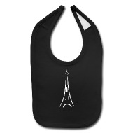190x190 Eiffel Tower Drawing White Baby Bib Spreadshirt