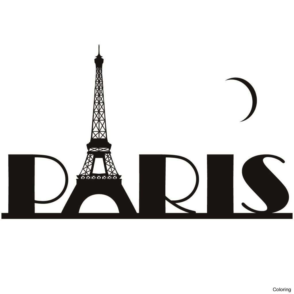 1024x1024 Eiffel Tower Coloring