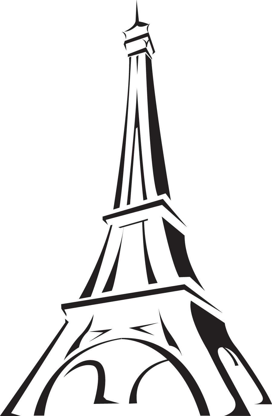900x1375 france clipart image the eiffel tower in paris france