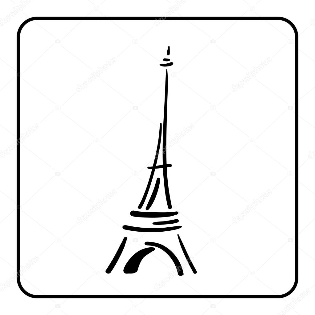 1024x1024 Eiffel Tower Drawing At Night Sketch Animated Step Simple Pencil