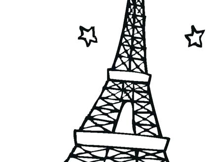 Eiffel Tower Drawing Outline | Free download on ClipArtMag