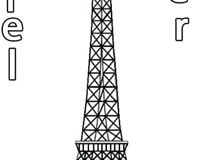 405x329 Eiffel Tower Paris Printable Coloring Pages France