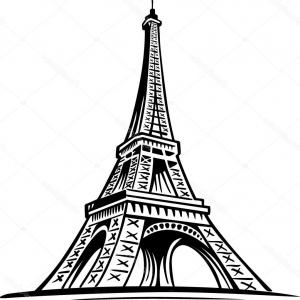 300x300 Photostock Vector Eiffel Tower Icon Outline Illustration Of Eiffel