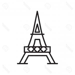 300x300 Photostock Vector Eiffel Tower Icon Vector Isolated On White