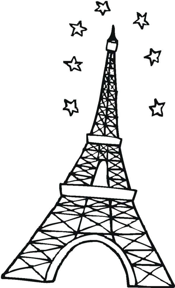 600x987 Tower Outline Coloring