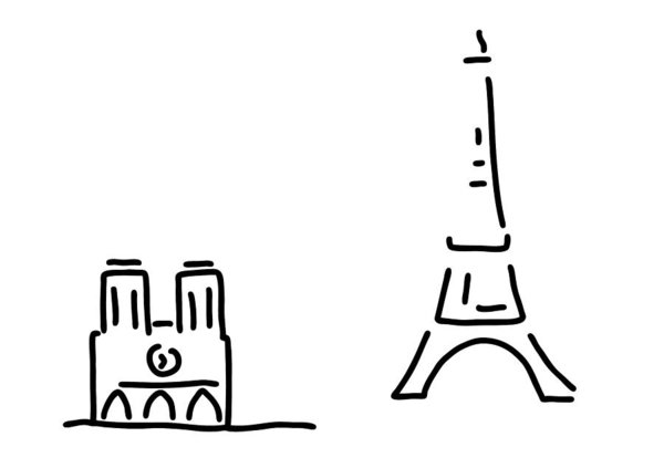 600x423 Eiffel Tower Drawings Pixels