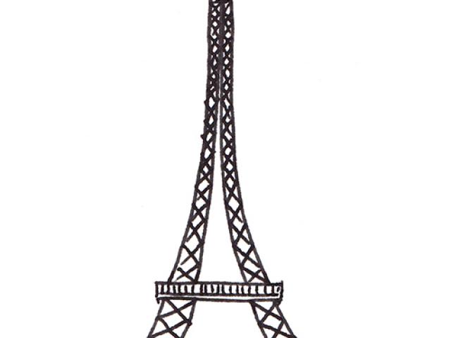 640x480 Free Drawn Eiffel Tower, Download Free Clip Art