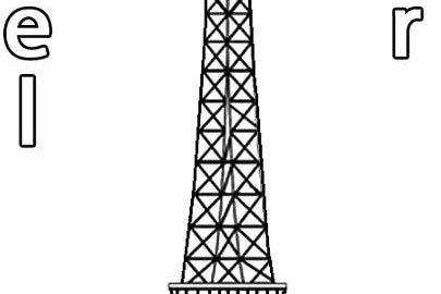405x270 Eiffel Tower Coloring Pages Or Eiffel Tower Drawing Color