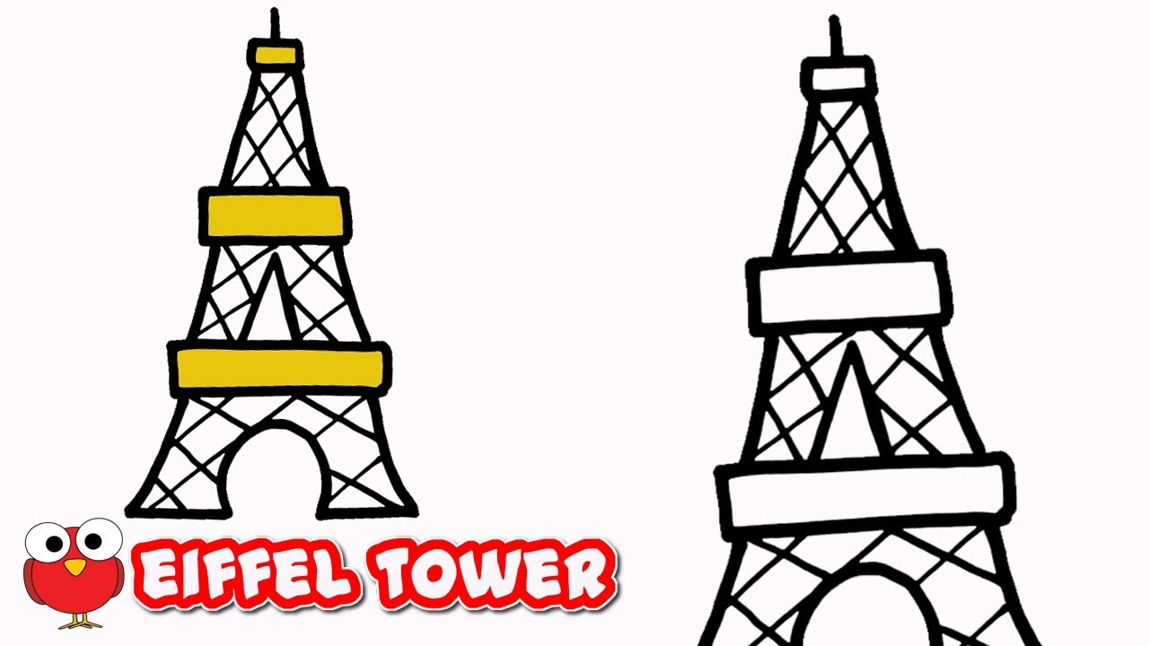 1280x720 Eiffel Tower Drawing Step