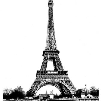 336x336 Eiffel Tower Drawing At Night Step